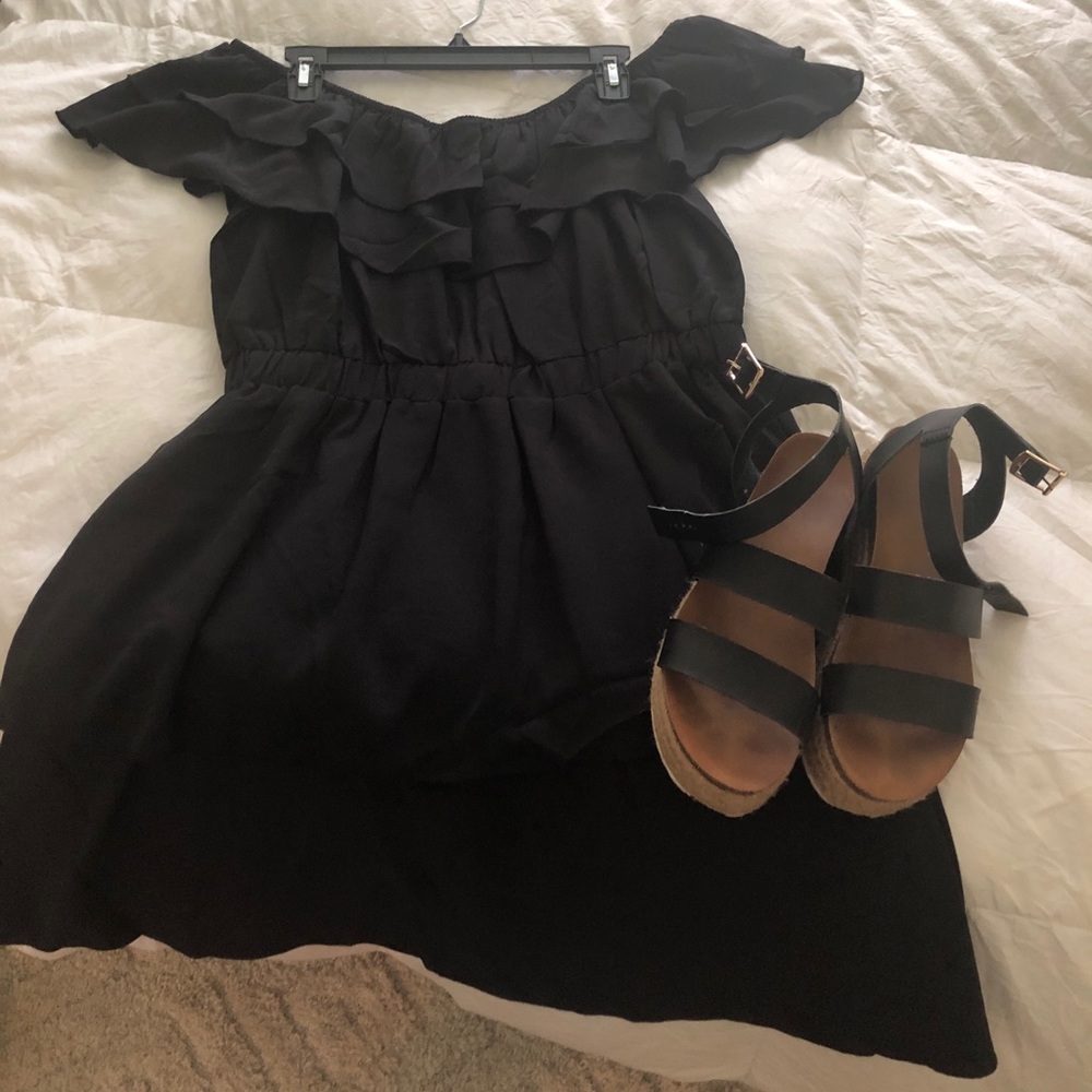 Black Off-the-shoulder Dress